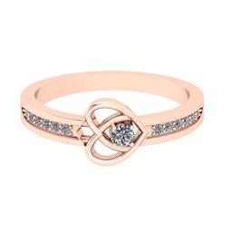 0.16 Ctw SI2/I1 Diamond 14K Rose Gold Eternity Ring