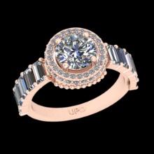 2.95 Ctw SI2/I1 Diamond 14K Rose Gold Engagement Ring