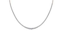 Certified 10.24 Ctw SI2/I1 Diamond 14K Rose Gold Necklace