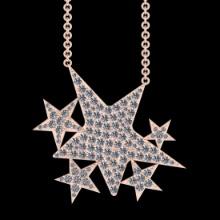 9.17 Ctw SI2/I1 Diamond 10K Rose Gold Pendant Necklace