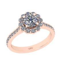 1.75 Ctw SI2/I1 Diamond 14K Rose Gold Engagement Ring