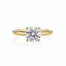 Certified 1.23 CTW Round Diamond Solitaire 14k Ring J/SI1