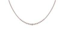 Certified 2.97 Ctw SI2/I1 Diamond 14K Rose Gold Necklace