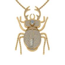 2.75 Ctw SI2/I1 Diamond 14K Yellow Gold Creature Necklace