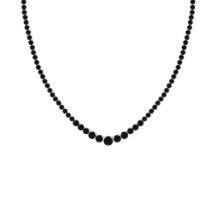 5.63 Ctw i2/i3 Treated Fancy Black Diamond 14K Rose Gold Necklace