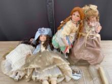 Lot of Porcelain dolls