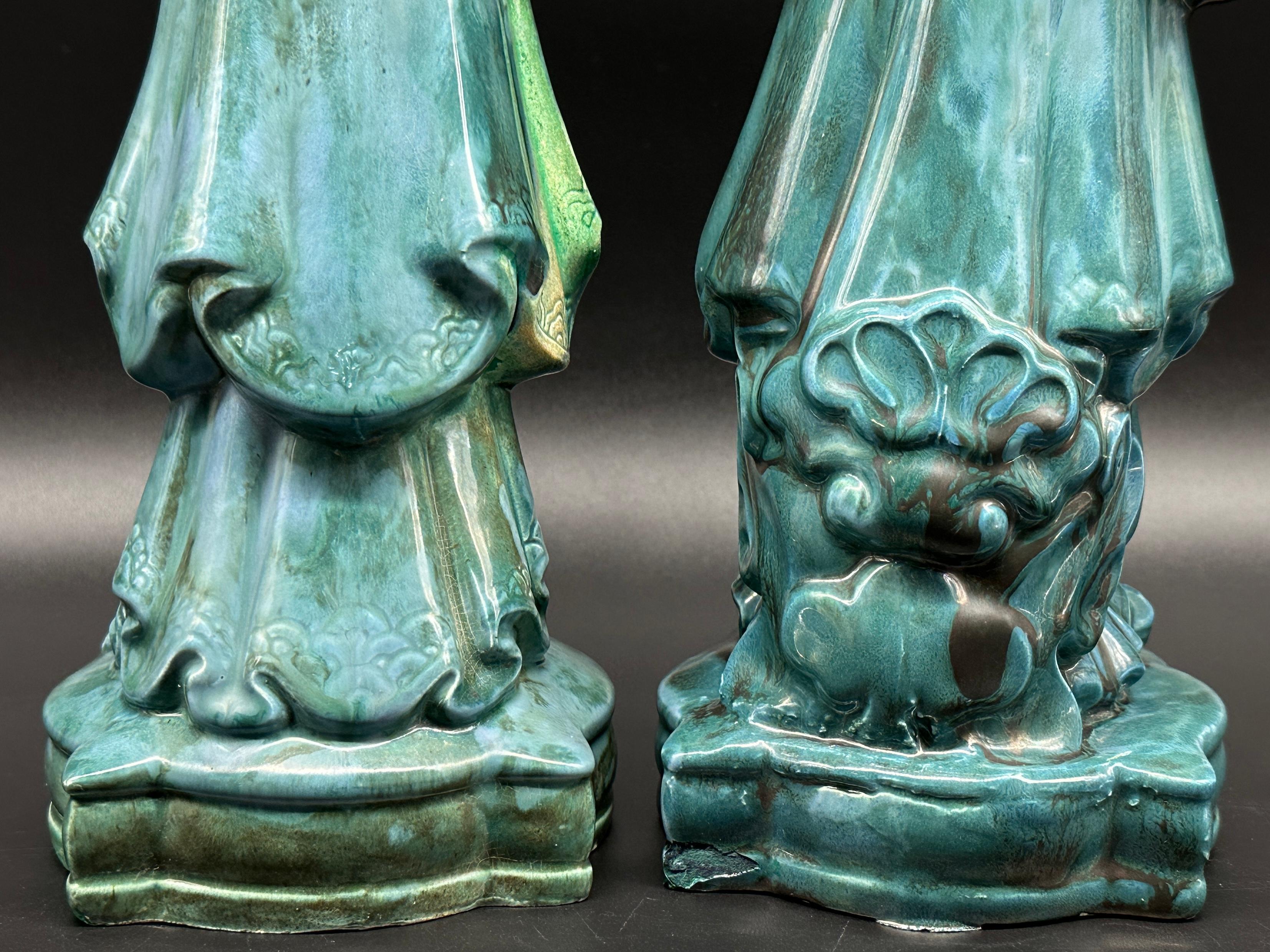 Pair of Holland Mold Oriental Statues