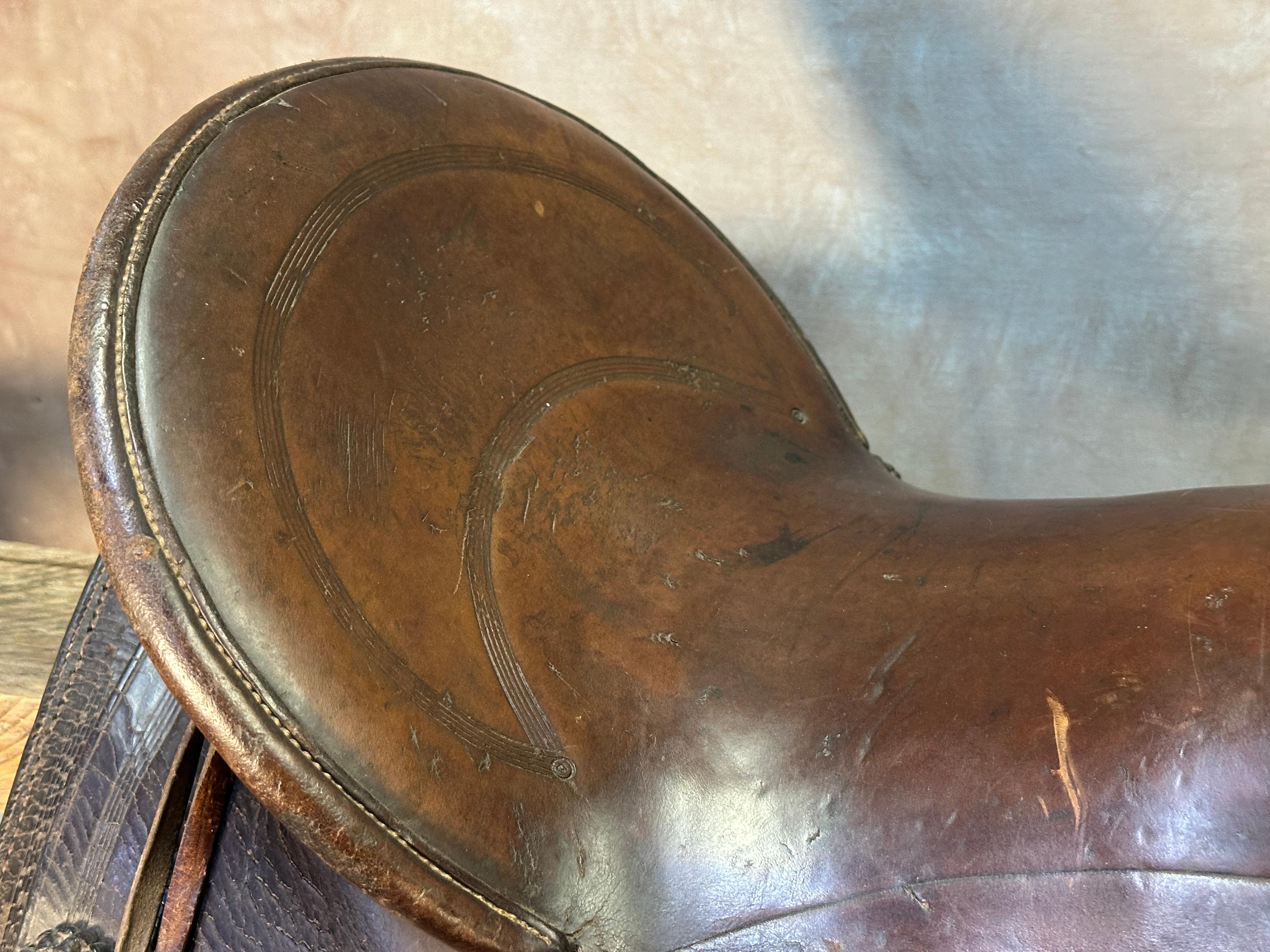 Large Leather Ranch Saddle