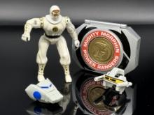 Vintage Mighty Morphin White Ranger Micro Play Set and Action Figure