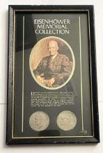6.5"x10.5" Framed Commemorative Eisenhower Memorial Collection (2-coins)