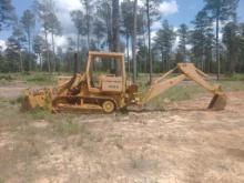 John Deere 455G track loader with backhoe