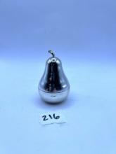 Silver pear Avon bottle