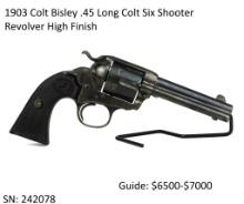 1903 Colt Bisley .45 Long Colt Six Shooter Revolvr