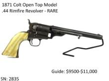 1871 Colt Open Top Model .44 Rimfire Revolver