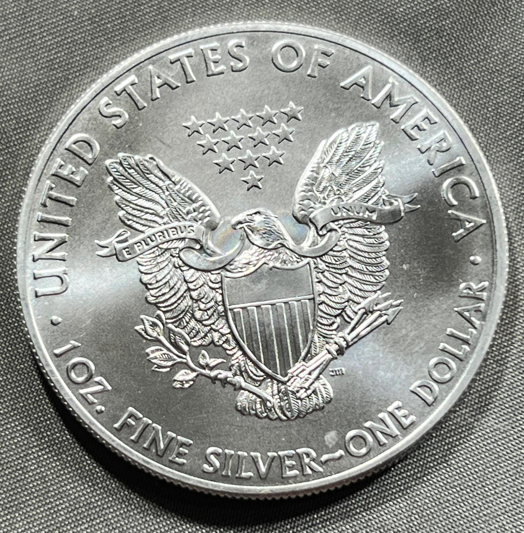 2014 US Silver Eagle Dollar Coin, .999 Fine Silver