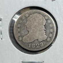 1823 Bust Dime, great type coin