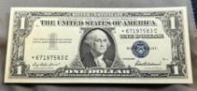 1957 One Dollar Silver Star Note Certificate, UNC