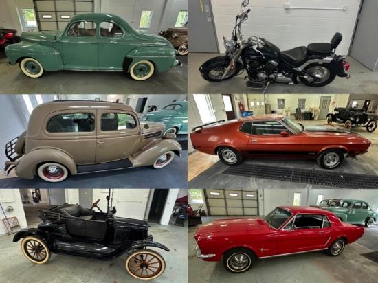 5 GREAT FORD ANTIQUE/COLLECTIBLE CARS – MOTORCYCLE