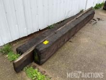 (2) railroad crossing ties & bridge plank