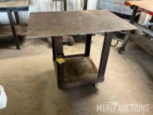 30in. x 42in. x 36in. metal rolling welding table