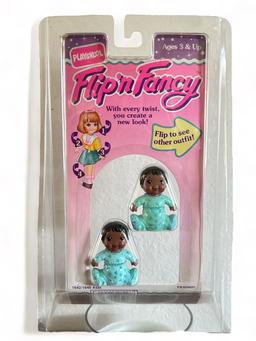 1991 Playskool Flip N Fancy Twins dolls