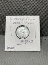 UNC 1943-S Steel War Cent