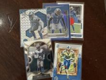 Jeff Okudah Lot of 5 Cards - Hyper Blue Prizm Rated Rookie, 2 Other Rookies