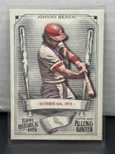 Johnny Bench 2021 Topps Allen and Ginter Historical Hits Insert #HH-31