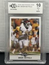 Baker Mayfield 2018 Leaf Rookie Star RC BCCG 10 Mint or Better #01
