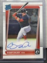 Bobby Dalbec 2021 Panini Donruss Optic Rated Rookie RC Auto #RRS-BD