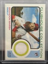 Brandon Marsh 2022 Topps Heritage Clubhouse Collection Rookie RC Game Used Mem Patch #CC-BM
