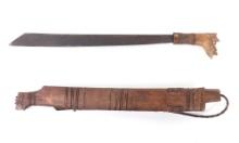 Dayak Mandau Headhunters Sword w/Scabbard