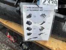 New MIVIA Mini- Excavator 9 Pcs Set