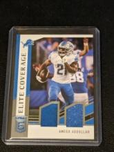 Ameer Abdullah "Elite Coverage" DUAL PATCH 2018 Panini Donruss Elite #EC9 Lions