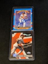 Barry Bonds autographed card lot w/coa