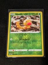 Weedle pokemon reverse holo card