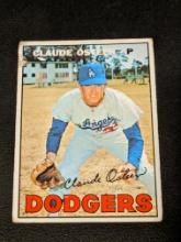 Claude Osteen Auto SIGNED 1967 Topps Baseball # 330 VINTAGE