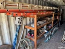 MISC ITEMS: EXTENSION LADDER, OILFIELD TOOLS AND ACCESSORIES