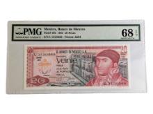 1973 20 Pesos - PMG grade 68