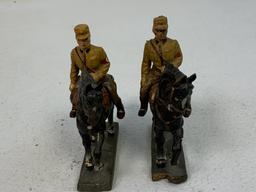 GERMAN NAZI PERIOD LINEOL / ELASTOLIN TOY SOLDIERS SA HORSEMEN LOT OF 2