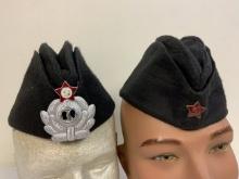 VINTAGE USSR NAVY OFFICERS PILOTKA DECK CAPS