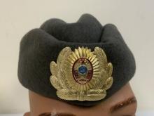VINTAGE USSR FEMALE POLICE OFFICER HAT