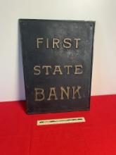 First State Bank Bronze Plaque/Sign