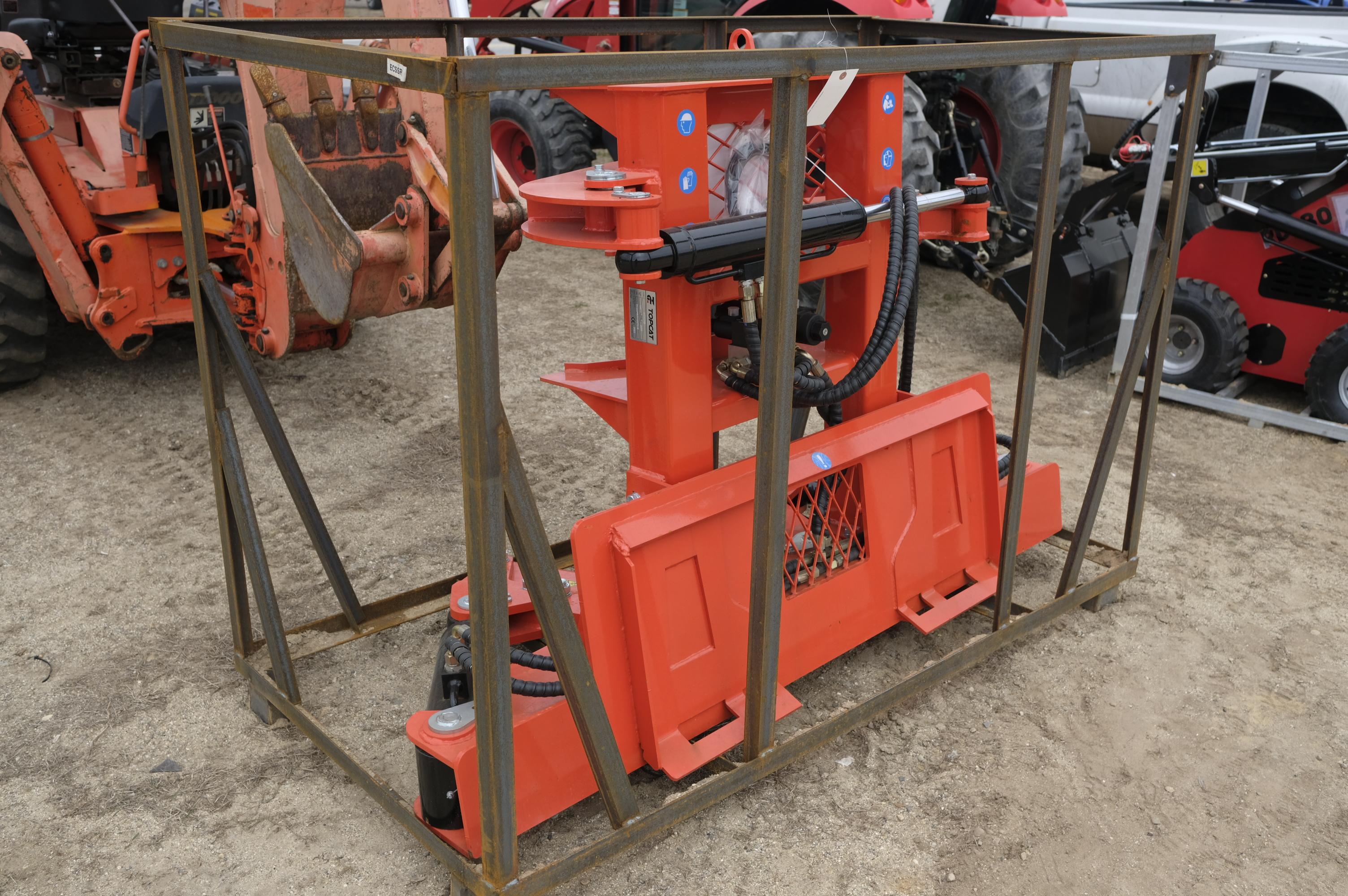 New Topcat tree shear skid steer attachment, model #ECSSBR