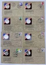 Eight Comm. Silver Medals  & Envelopes
