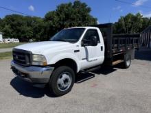 2004 Ford F450 6.0 Diesel Flatbed with lift gate.