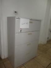 4 DRAWER STEEL VERTICAL HANGING FILE CABINET. 53"X36"X15"