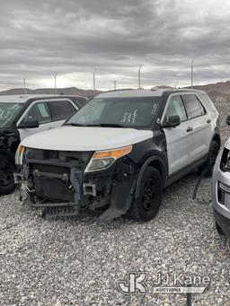 (Las Vegas, NV) 2014 Ford Explorer AWD Police Interceptor Wrecked, Missing Parts, Towed In Jump To S