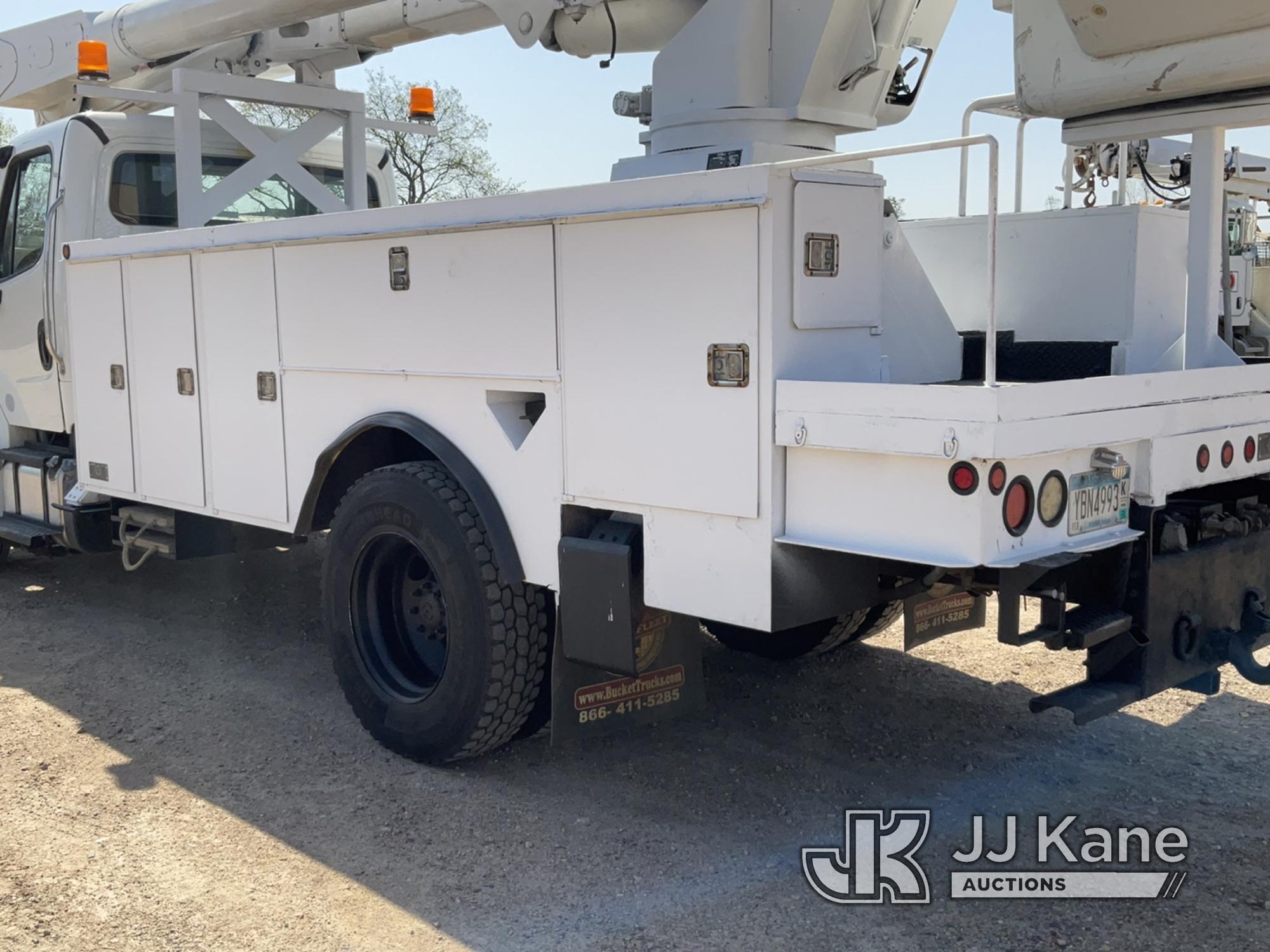 (Shakopee, MN) Altec AM55, Over-Center Material Handling Bucket Truck rear mounted on 2016 Freightli