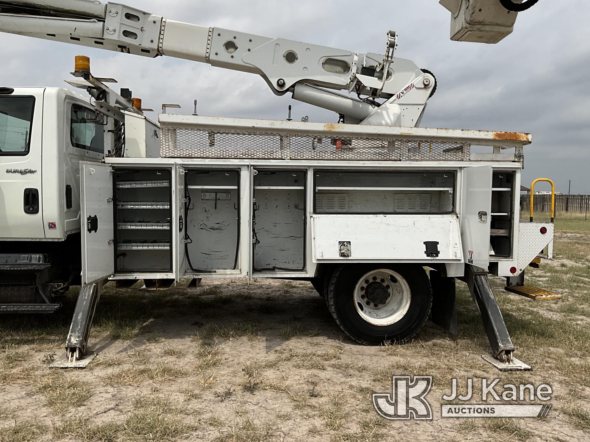 (Weslaco, TX) Altec AM55, Over-Center Material Handling Bucket Truck rear mounted on 2013 Internatio